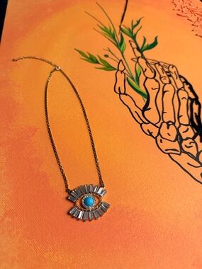 BETSEY JOHNSON EVIL EYE CHOKER
